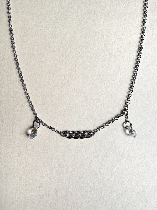 Chaîne de visage argentée