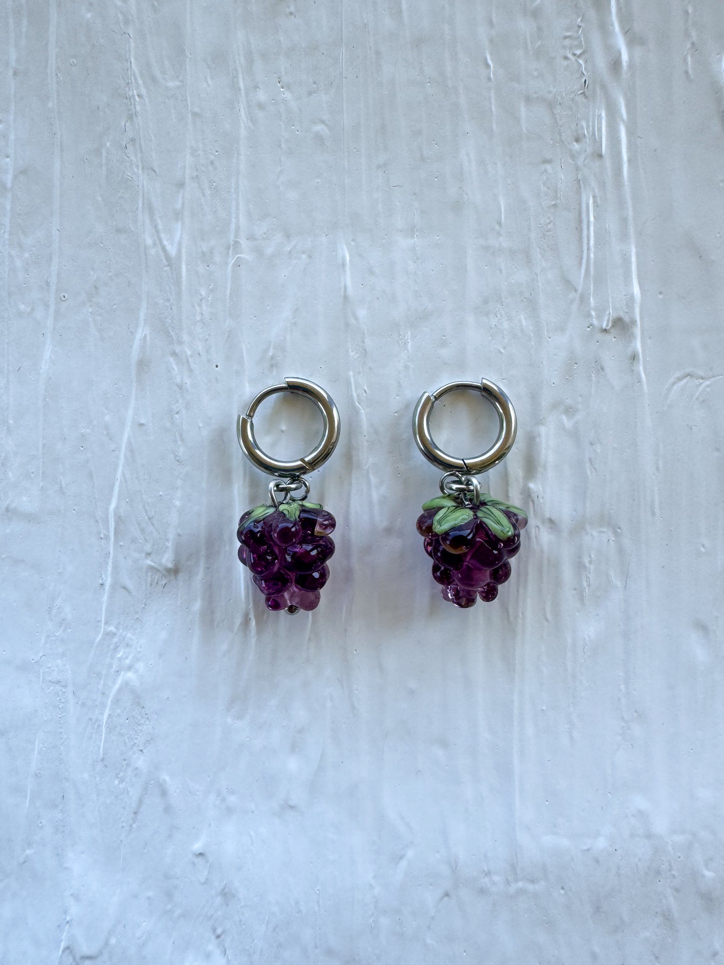 Boucles d’oreilles pendantes raisins