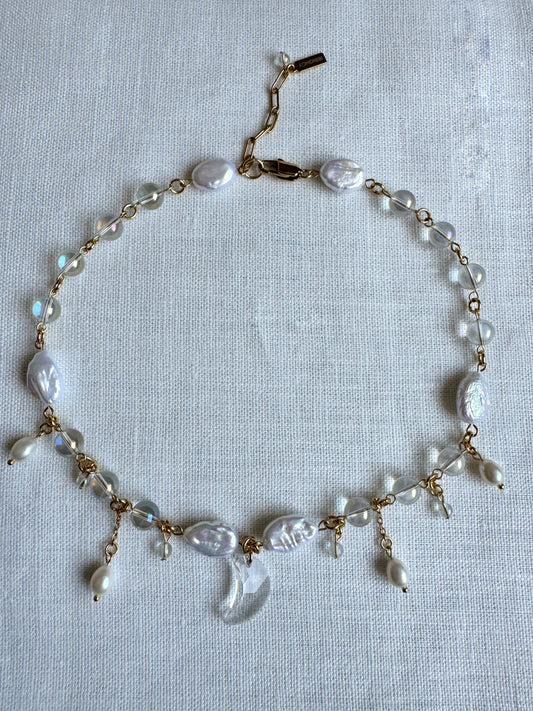 Collier quartz aura d’ange