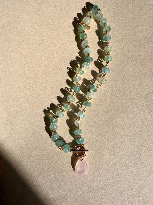 Collier Aqua jade
