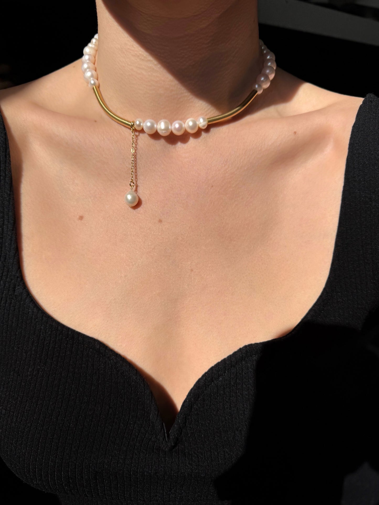 Collier Pearl & Gold