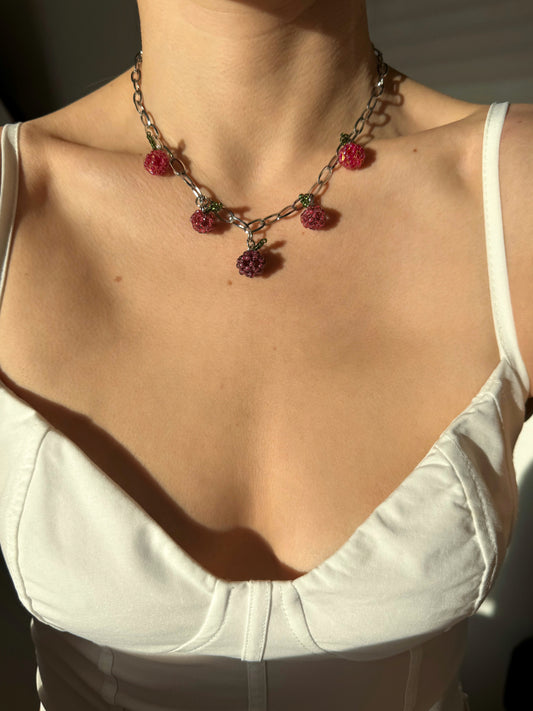 Collier multi charms de fruits