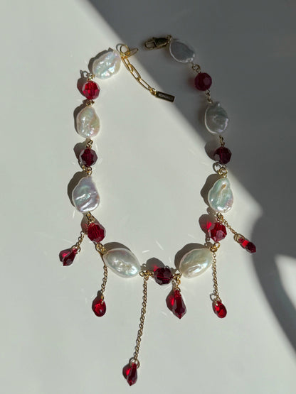 Ruby rain necklace