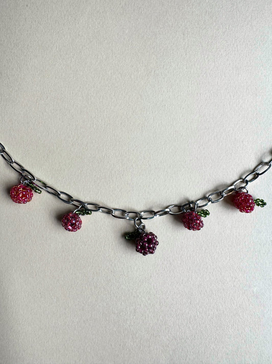 Collier multi charms de fruits