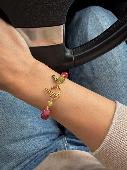 Berry jam jade bracelet