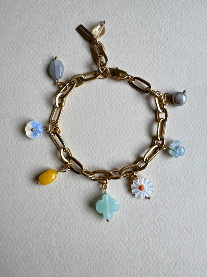 Gold charm bracelets