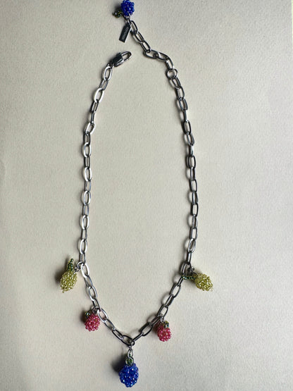 Collier multi charms de fruits