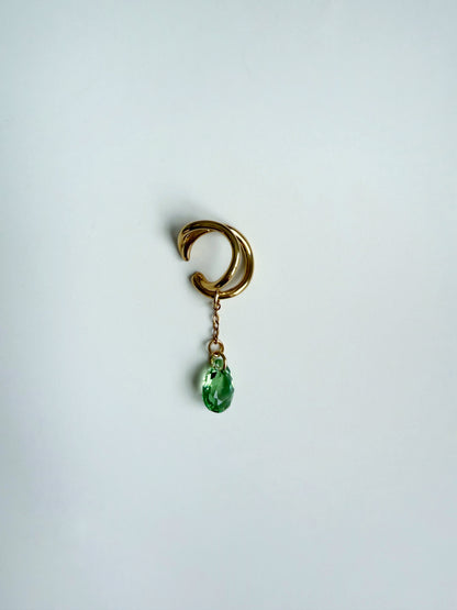Ear cuff feuille en cristal