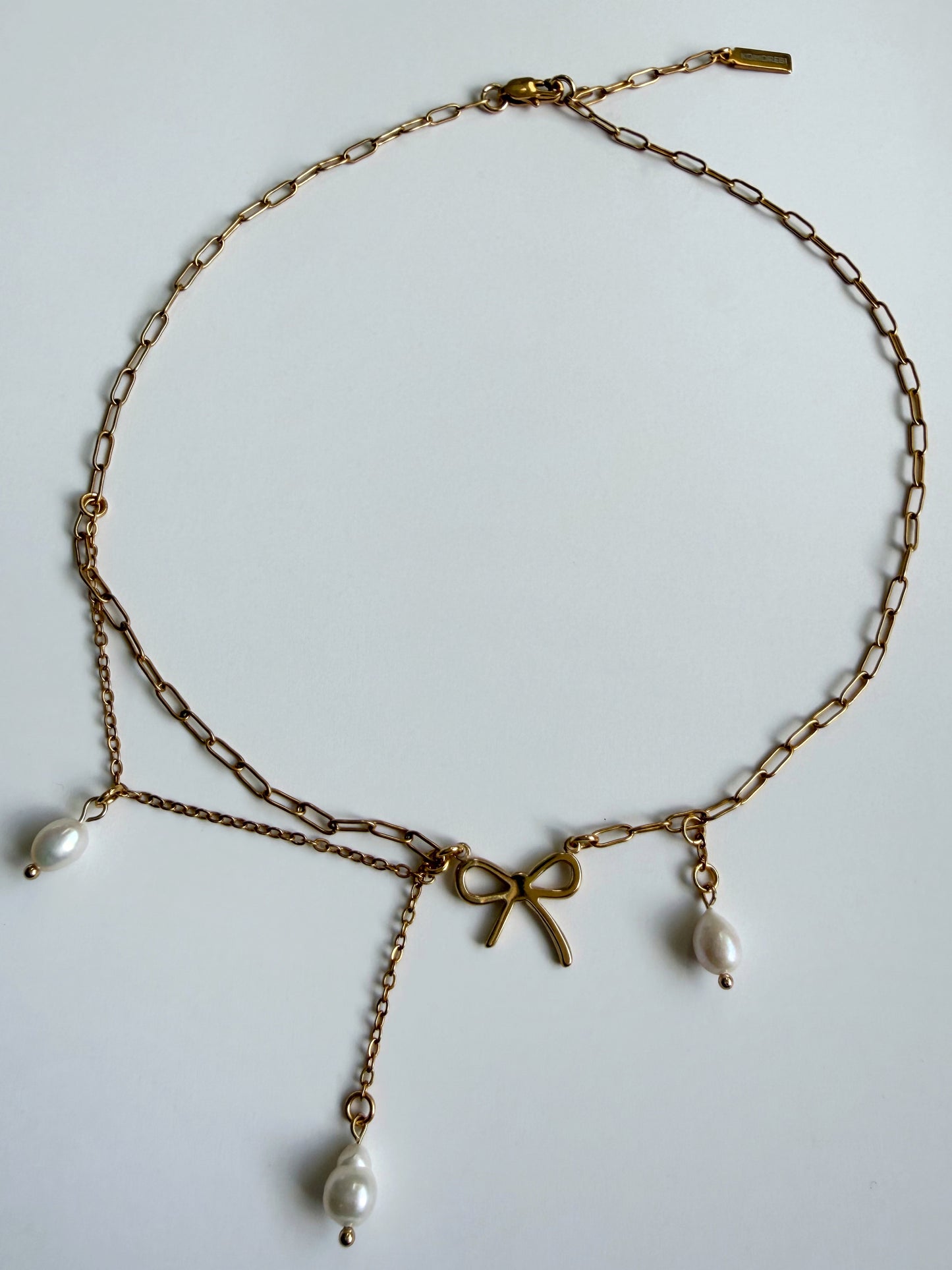 Collier Pearl Bow