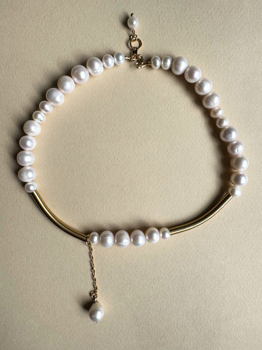 Collier Pearl & Gold
