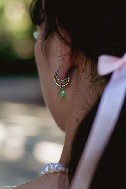 Boucles d’oreilles dépareillées marguerite