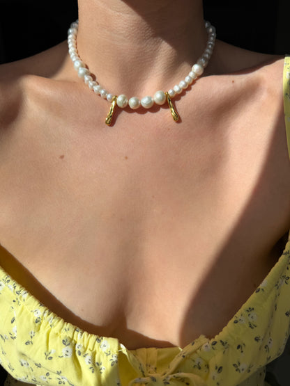 Pearl & Gold necklace