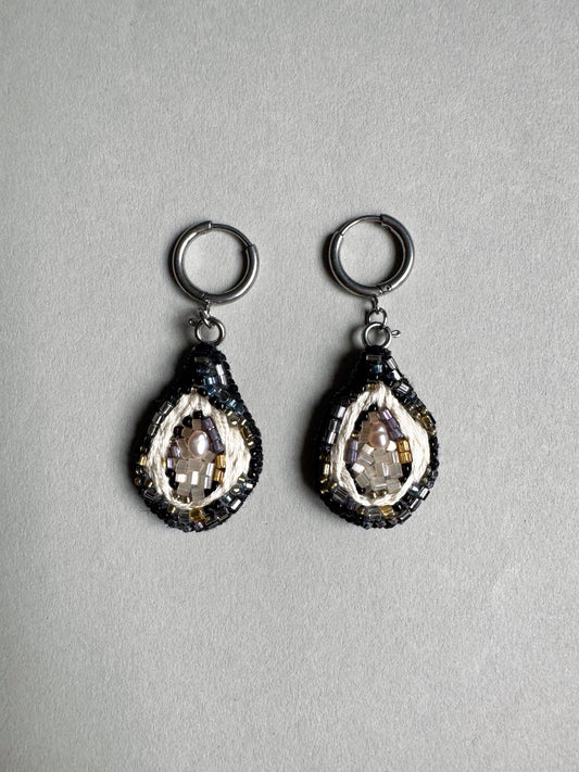 Boucles d’oreilles huîtres