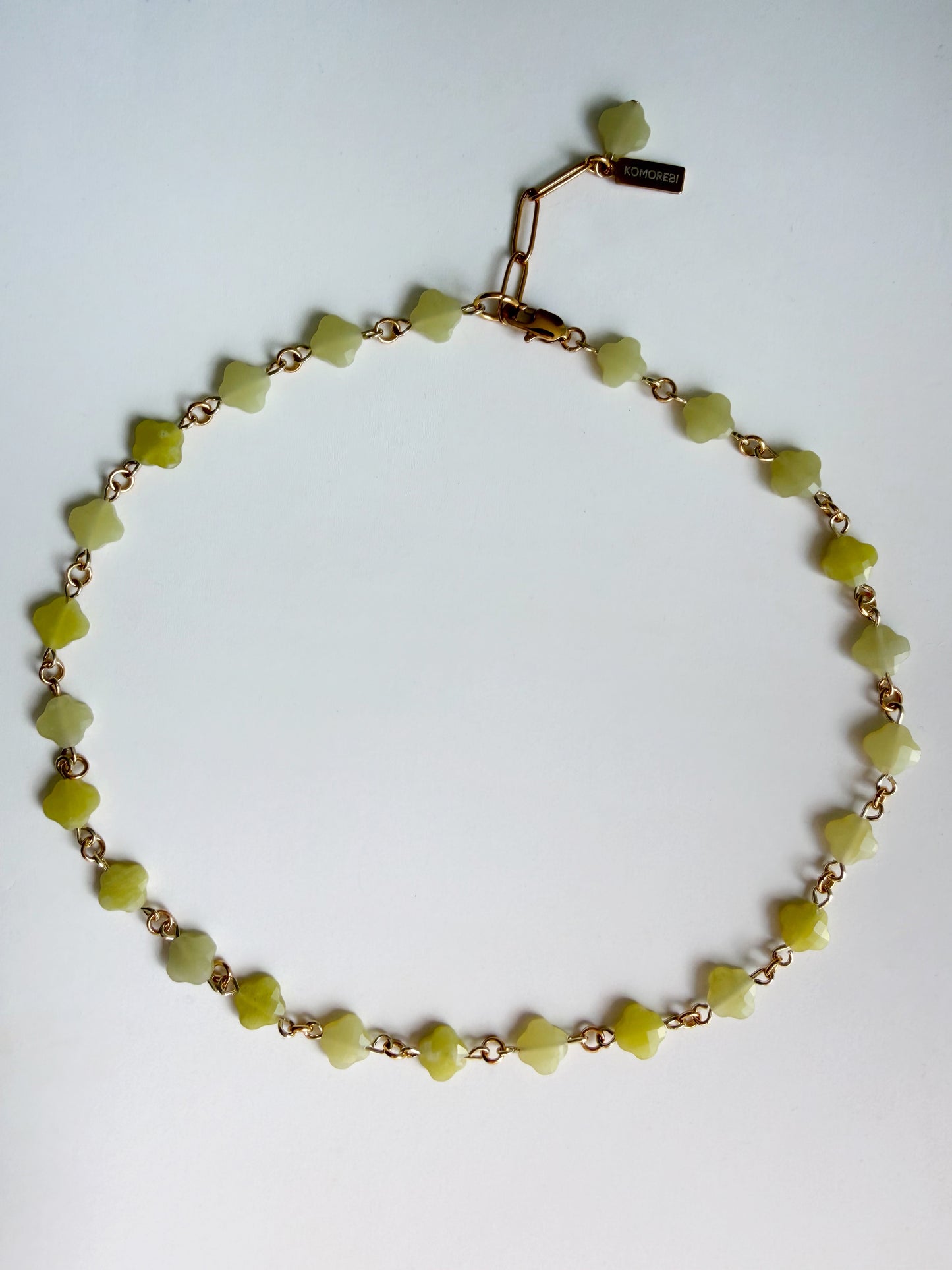 Jade clover necklace