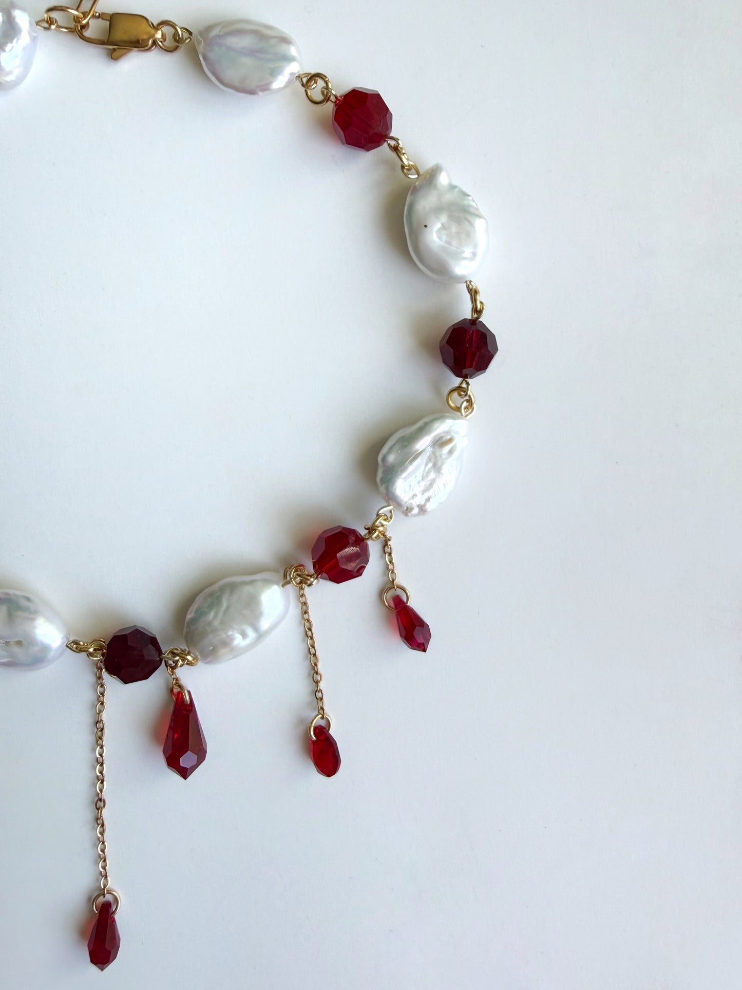Ruby rain necklace