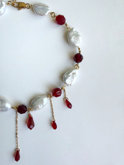 Ruby rain necklace