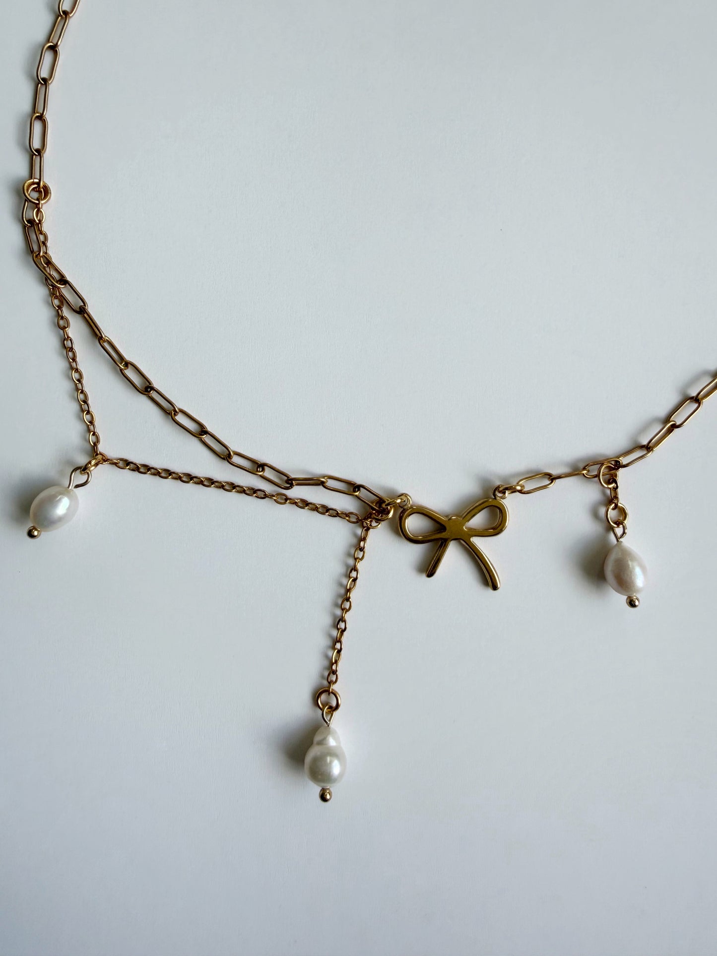 Collier Pearl Bow