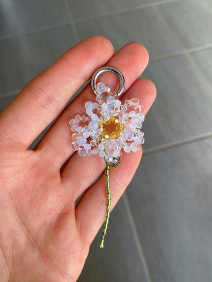 Boucles d’oreilles dépareillées marguerite