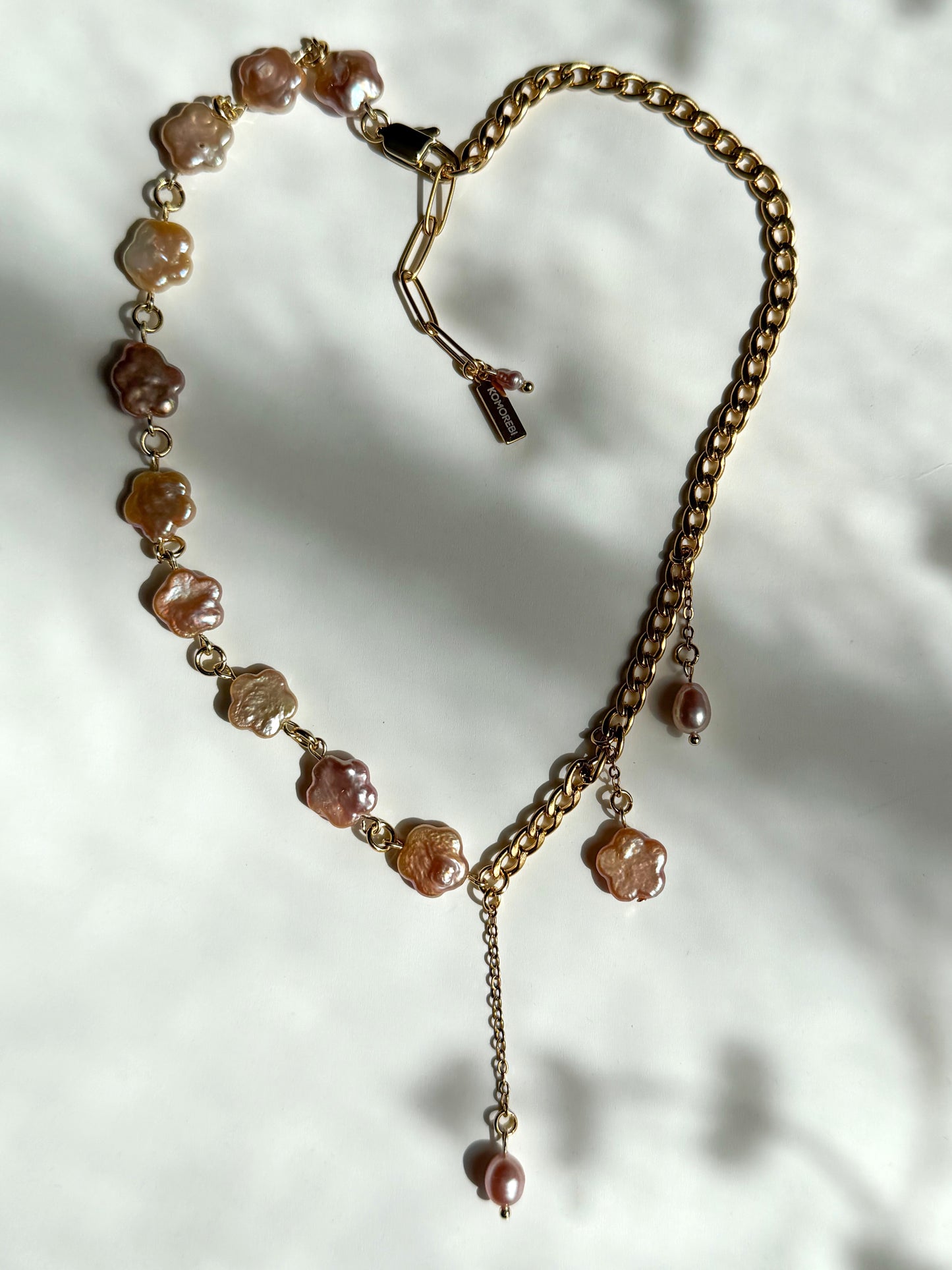 Collier Fleur rosée