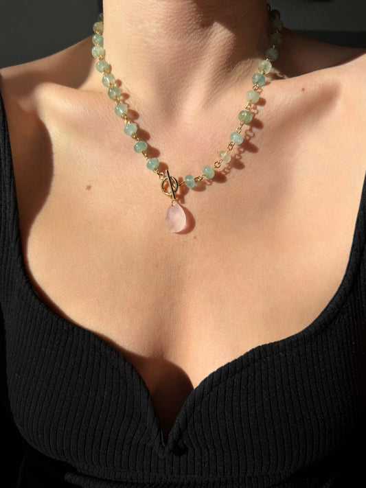 Collier Aqua jade