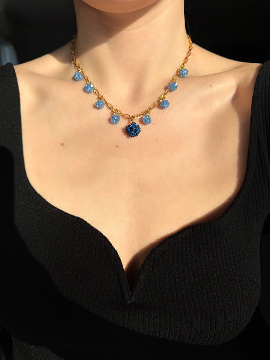 Collier multi charms de myrtilles