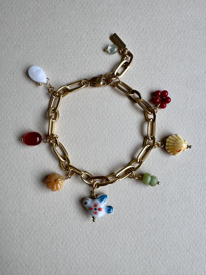 Gold charm bracelets