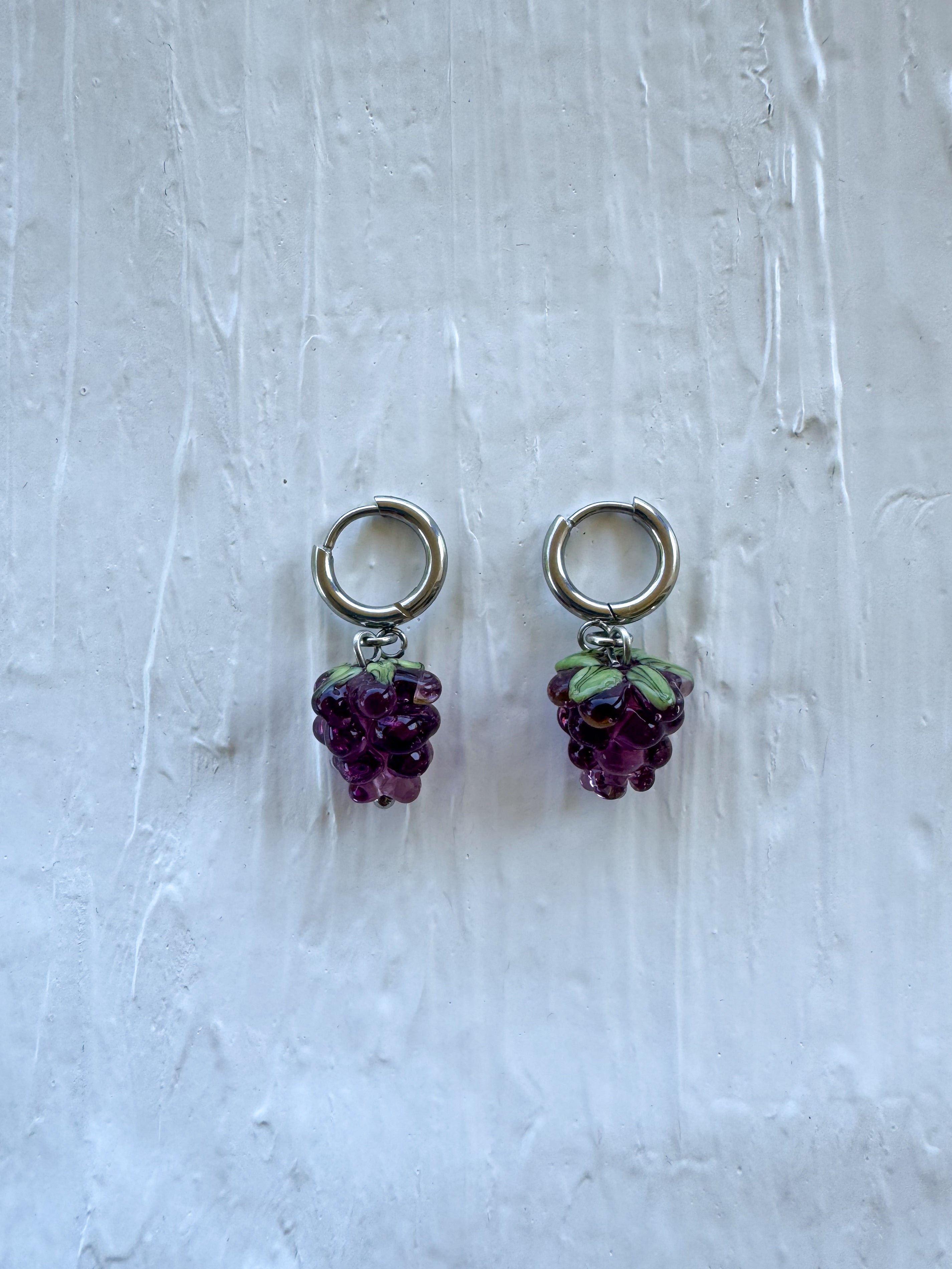 Boucles d’oreilles pendantes raisins