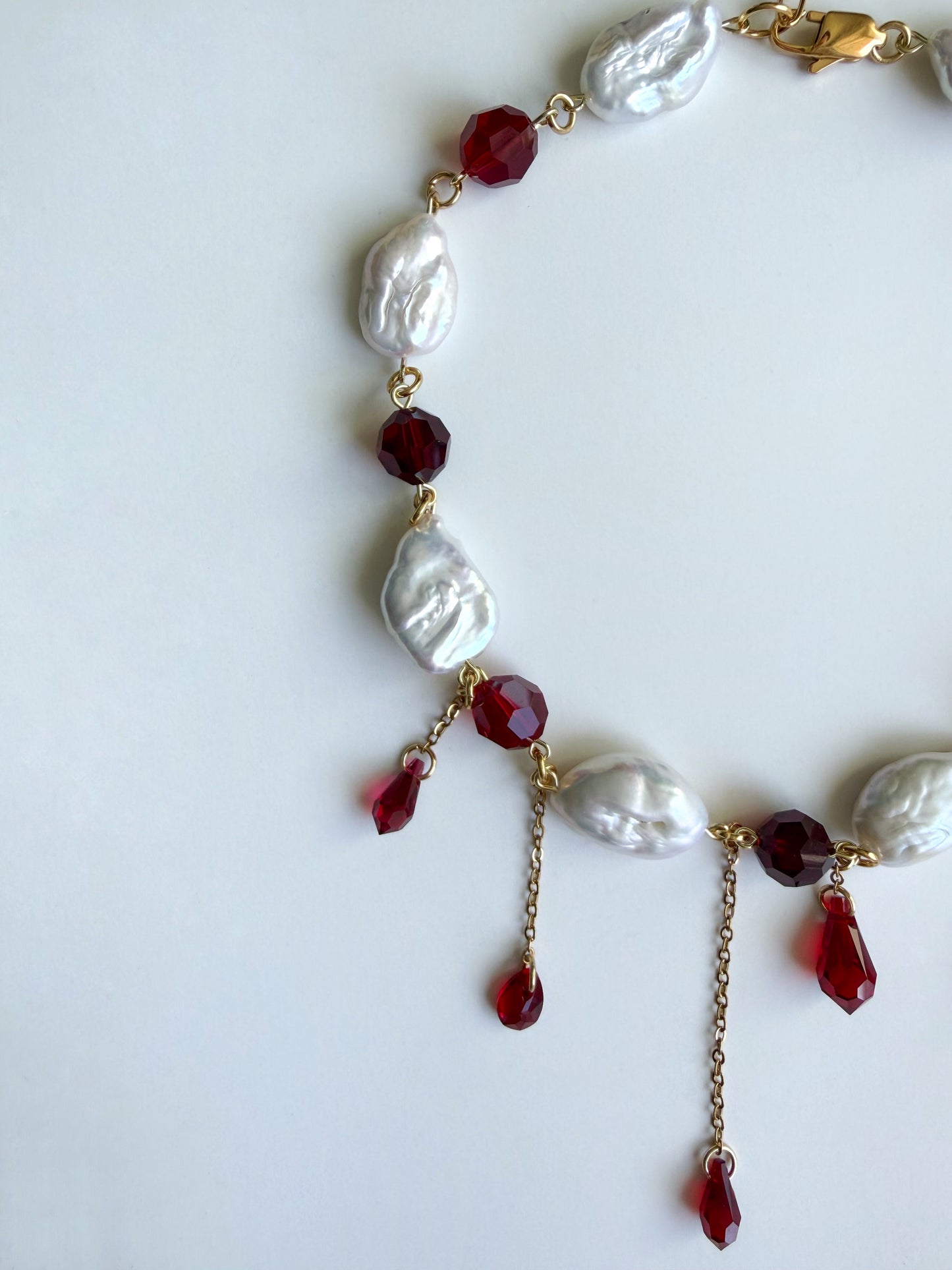 Ruby rain necklace
