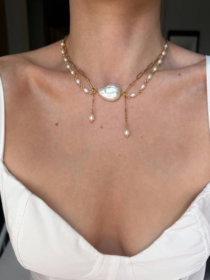 Pearl layered necklace