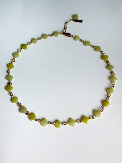 Jade clover necklace