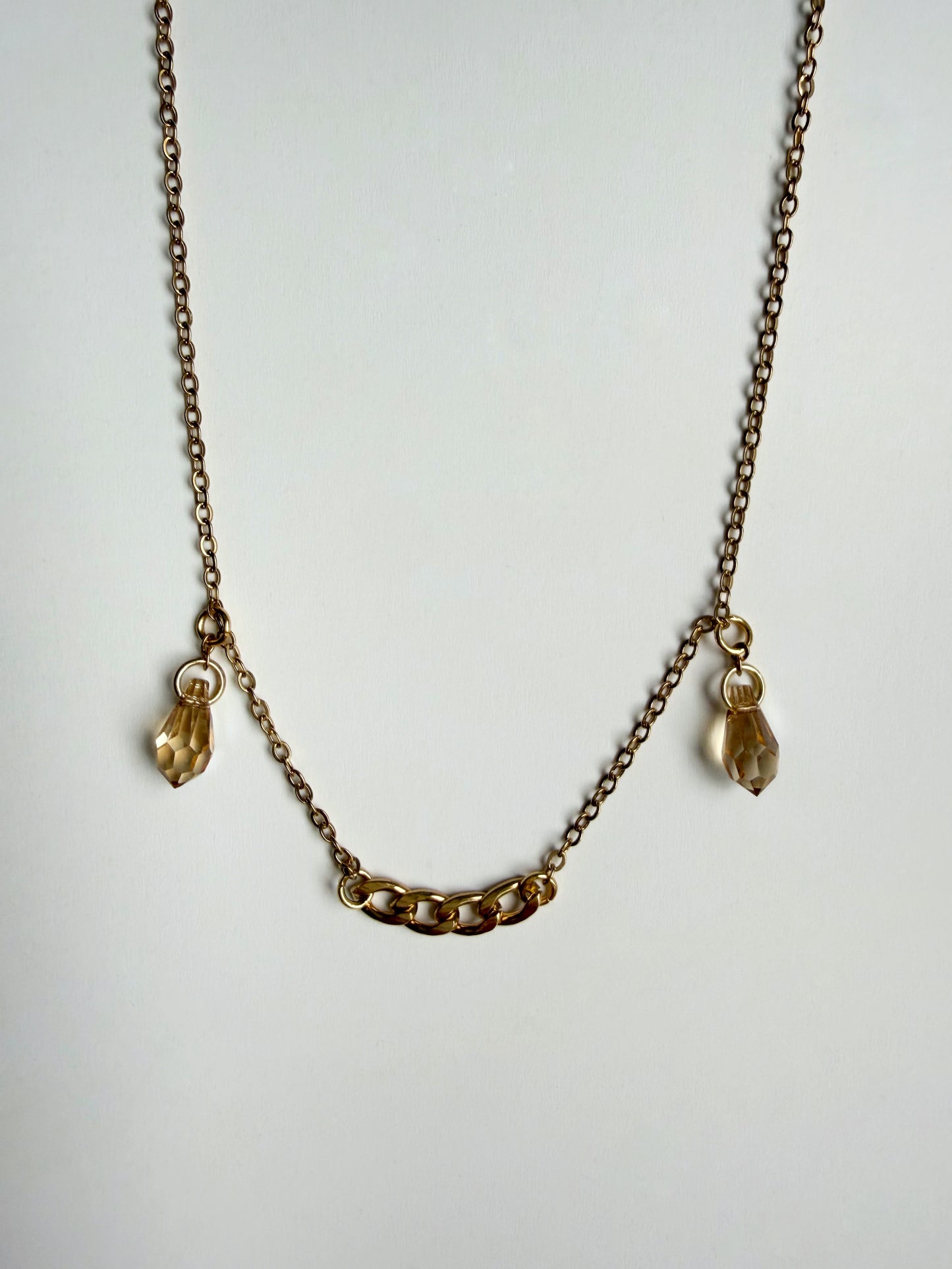 Gold Tears face chain