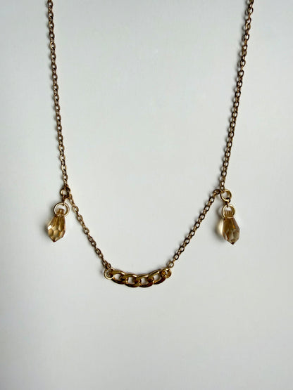 Gold Tears face chain