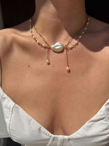 Pearl layered necklace