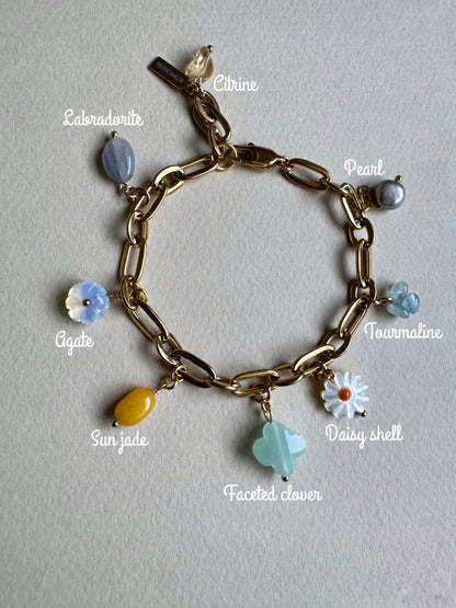 Gold charm bracelets