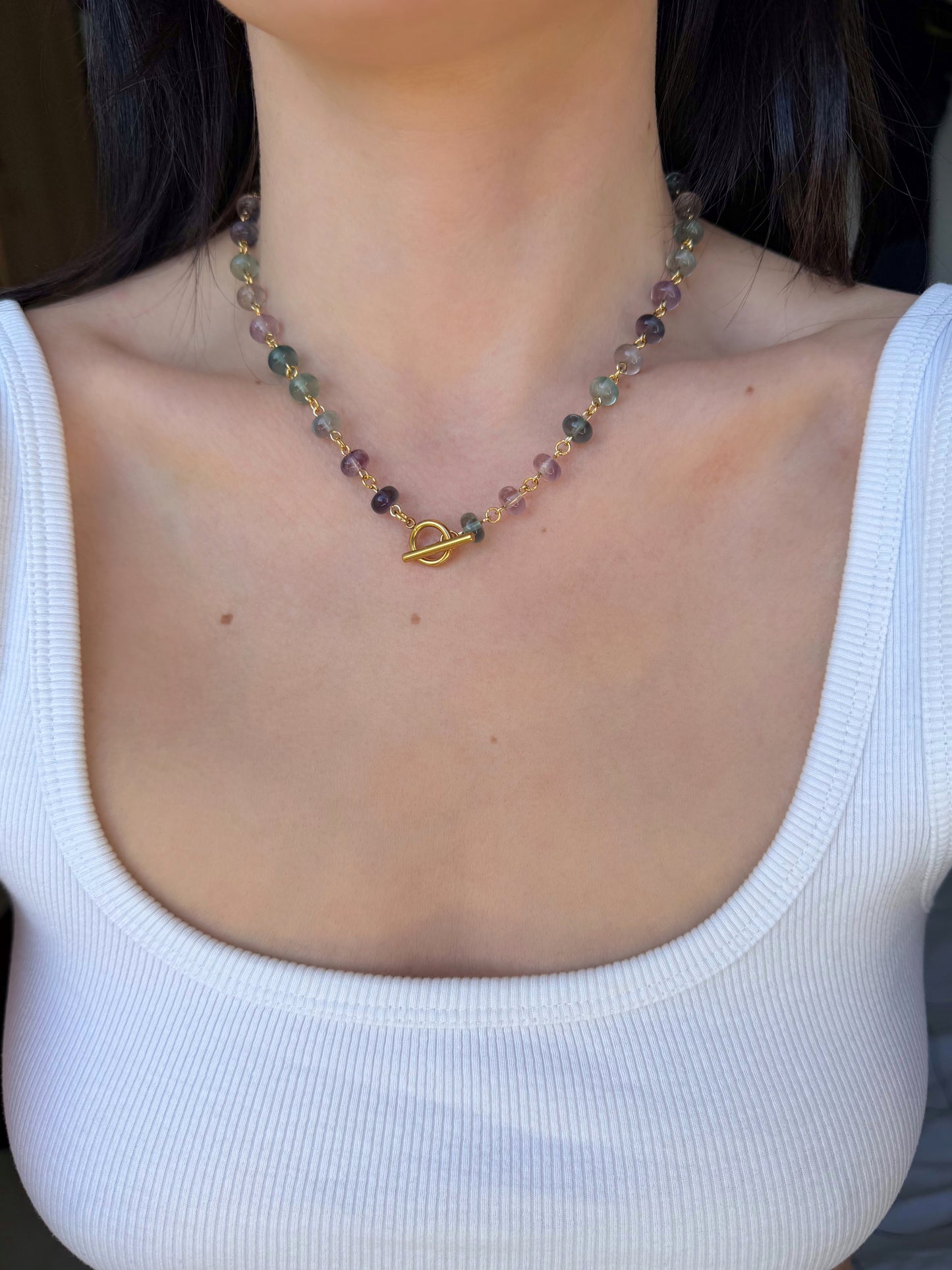 Lavendel-Soda-Halskette