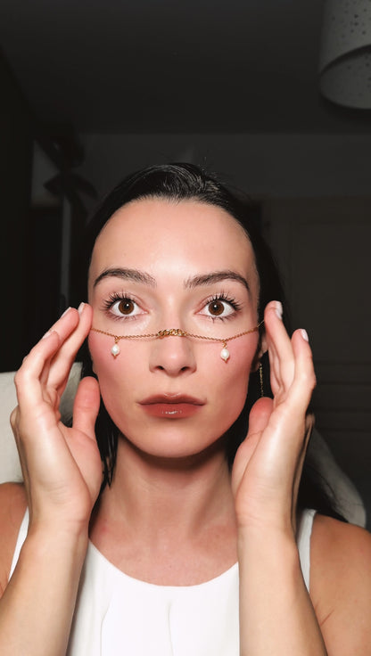 Chaine de visage perlée