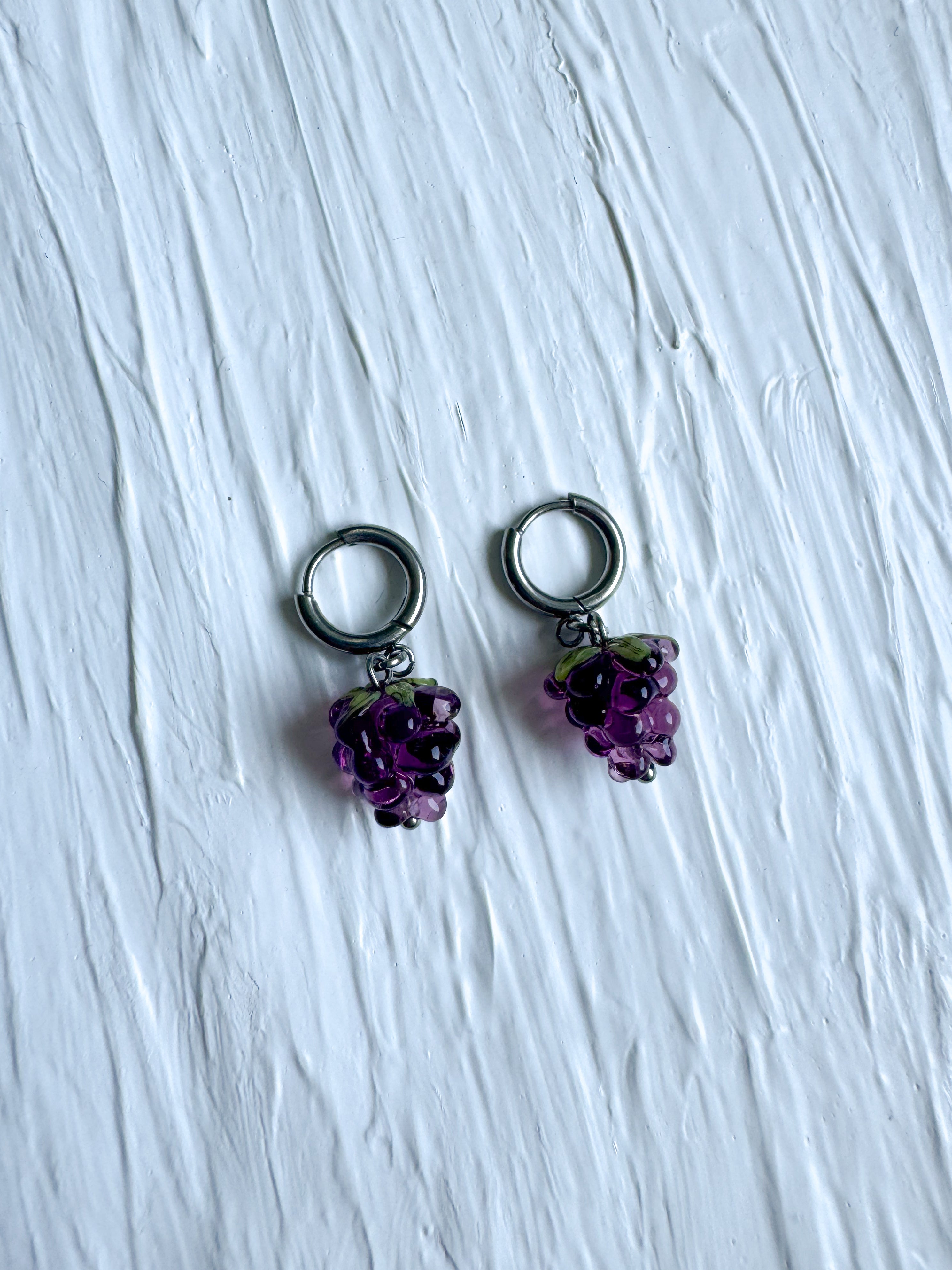 Boucles d’oreilles pendantes raisins