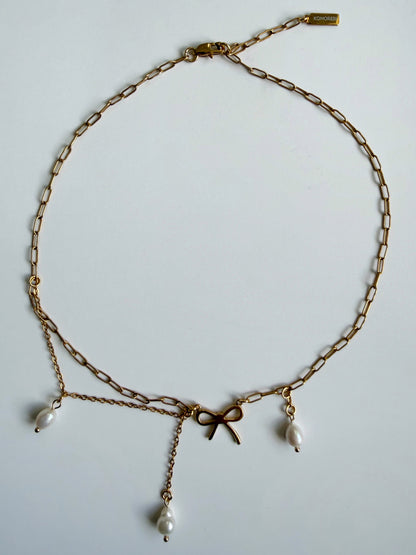 Collier Pearl Bow