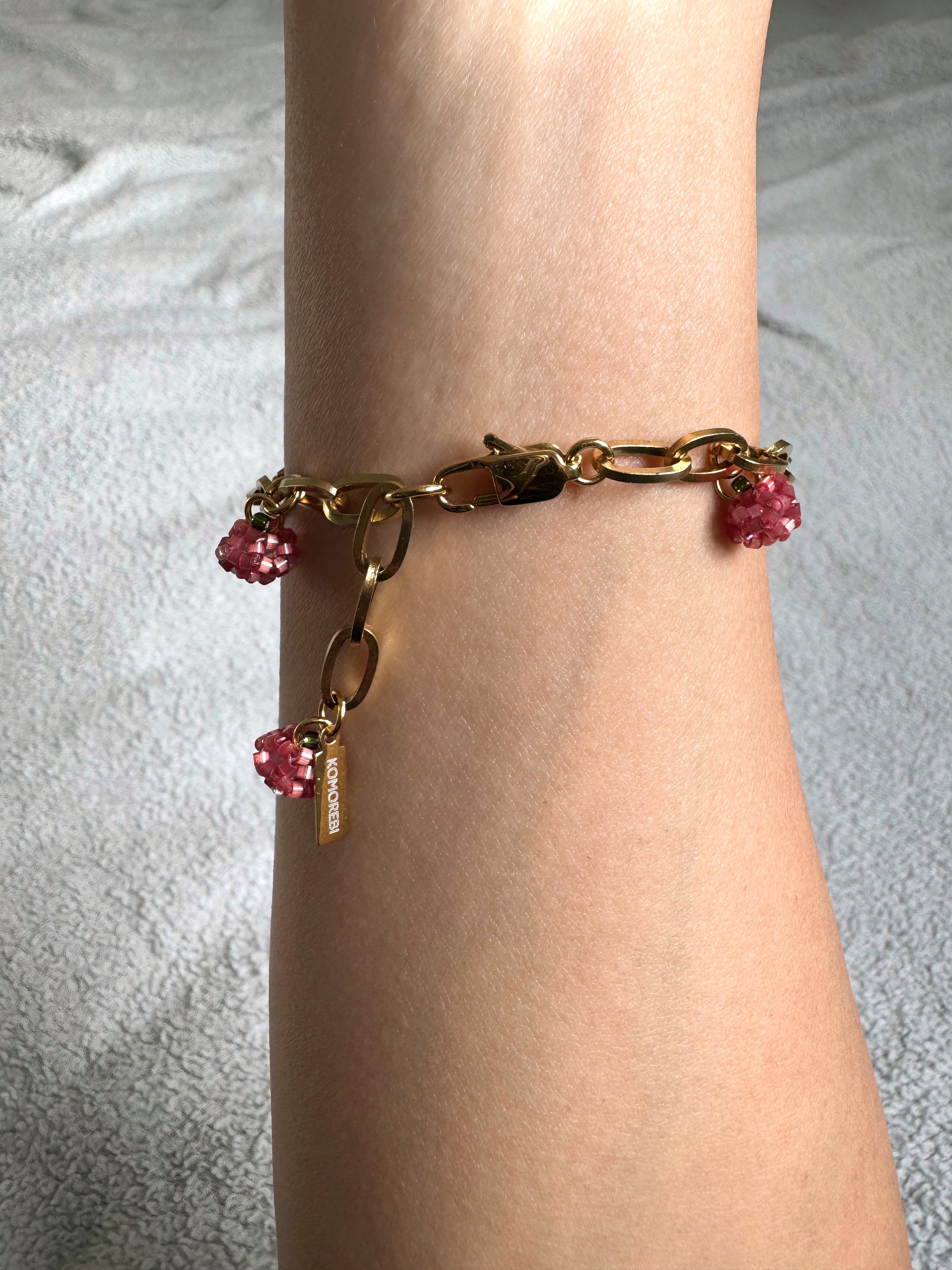 Bracelet multi breloques fruits