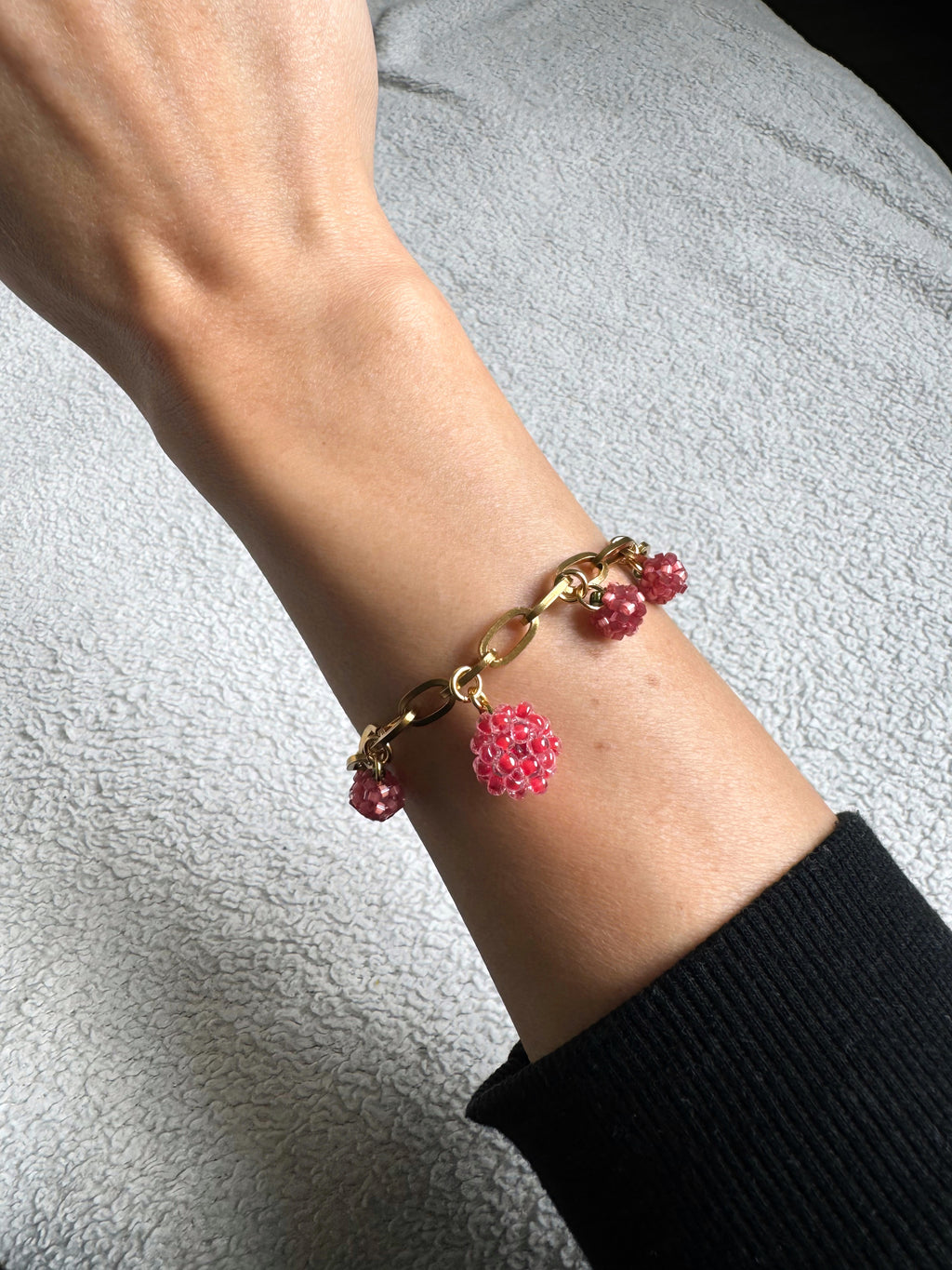 Bracelet multi breloques fruits