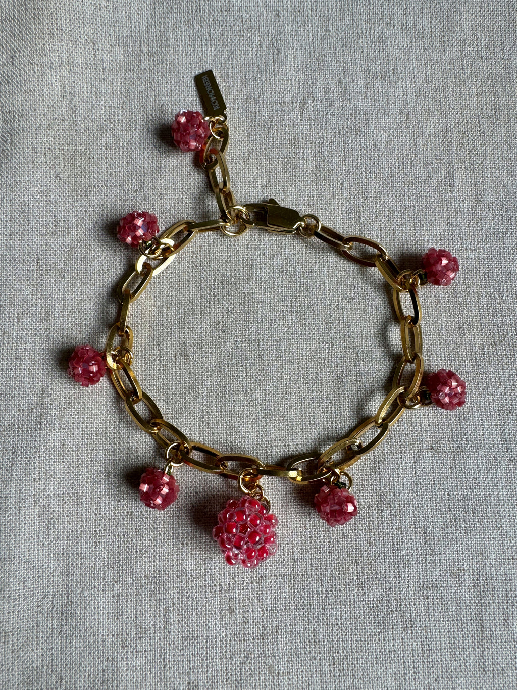 Bracelet multi breloques fruits