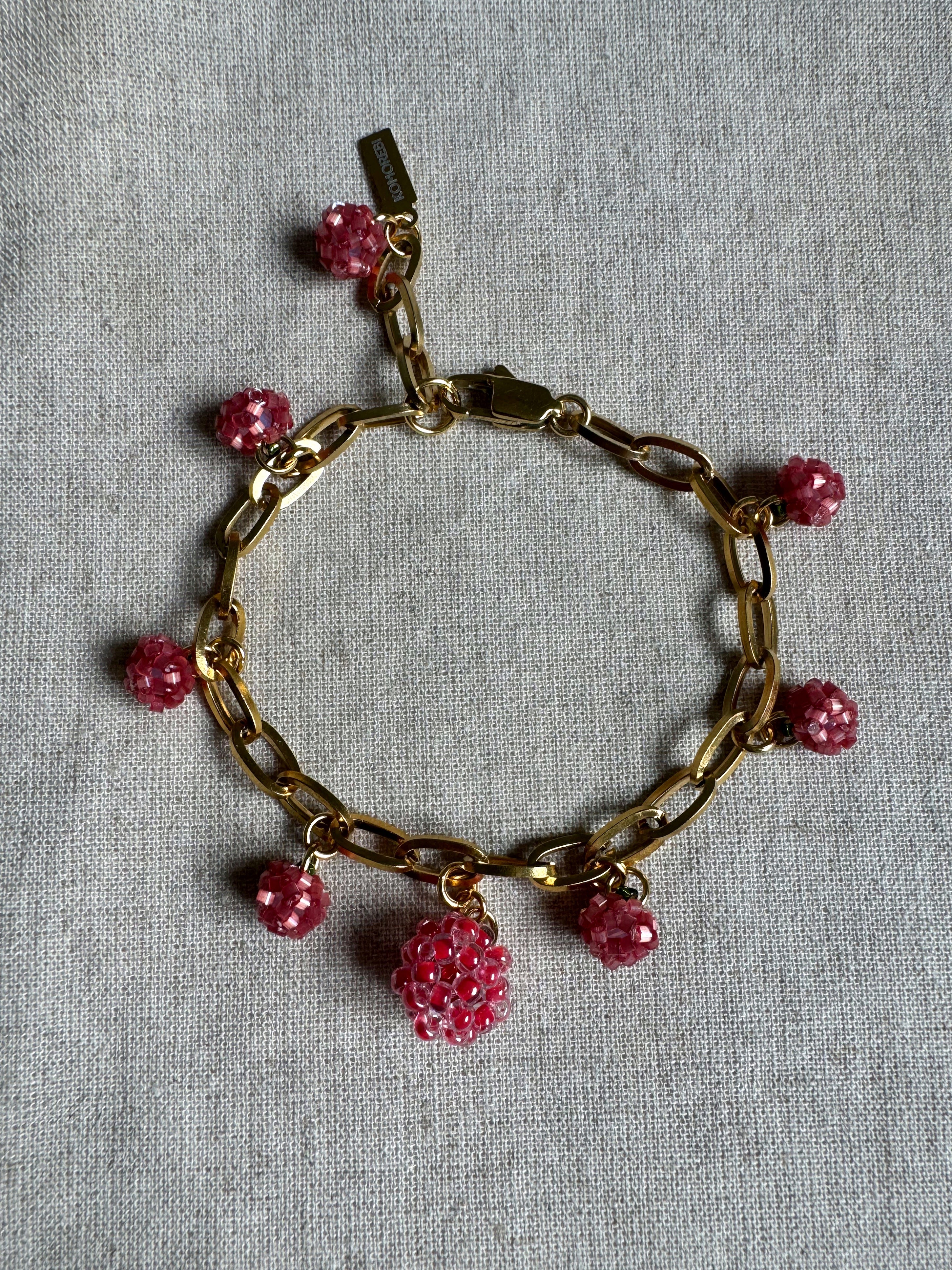 Bracelet multi breloques fruits