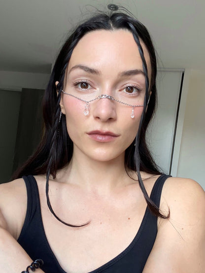 Silberne Gesichtskette