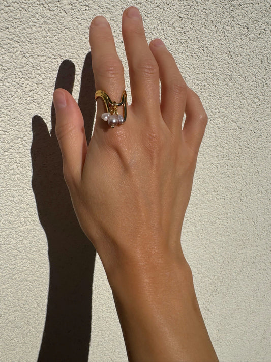 Bague Gold & Pearl