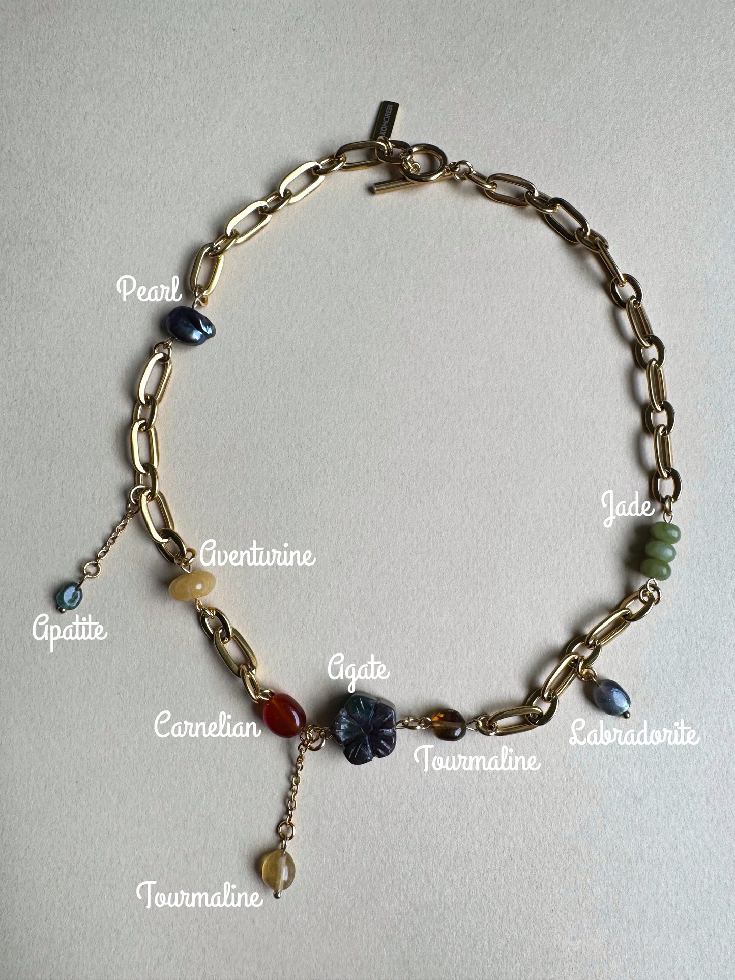 Collier multi charms doré