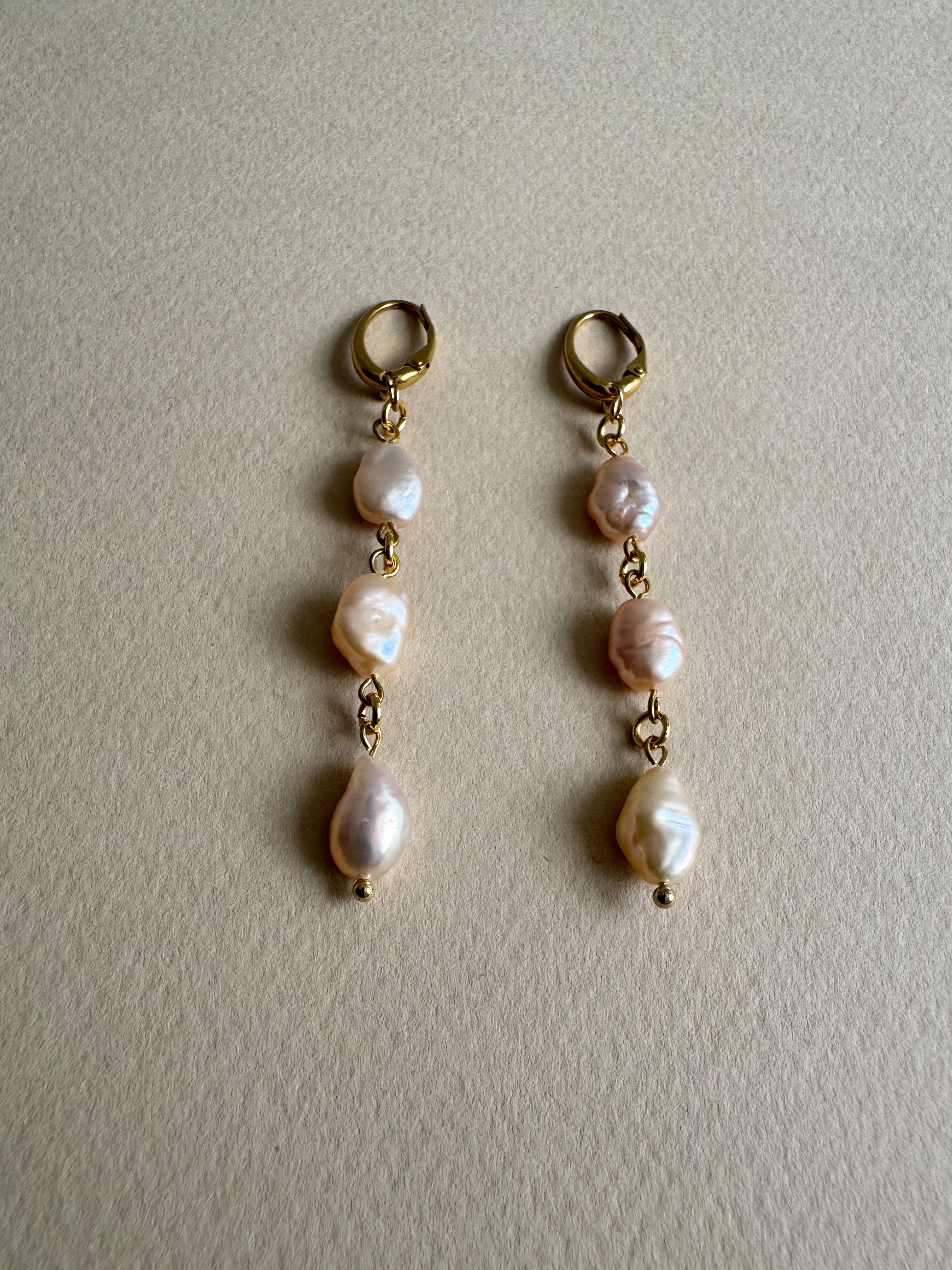 Boucles d’oreilles de perles d’eau douce