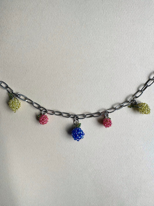 Collier multi charms de fruits