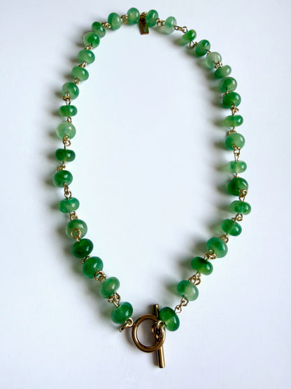 Halskette aus Jade in Mint Glow
