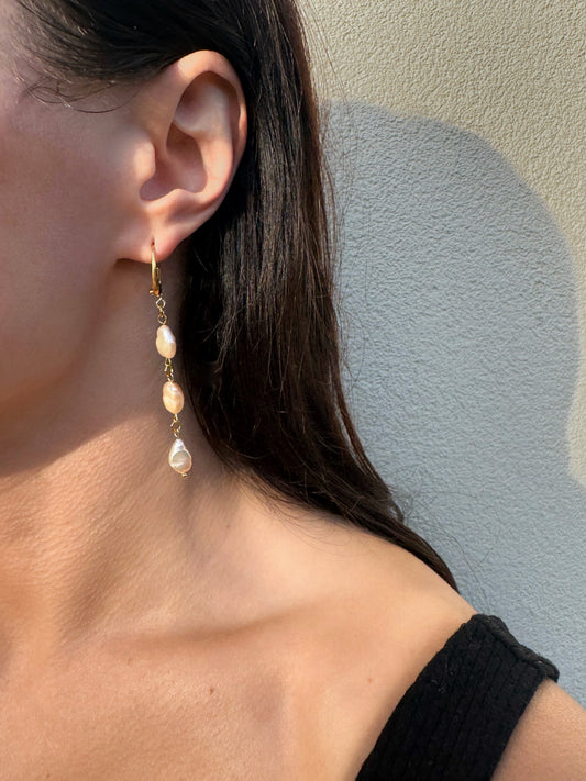 Boucles d’oreilles de perles d’eau douce
