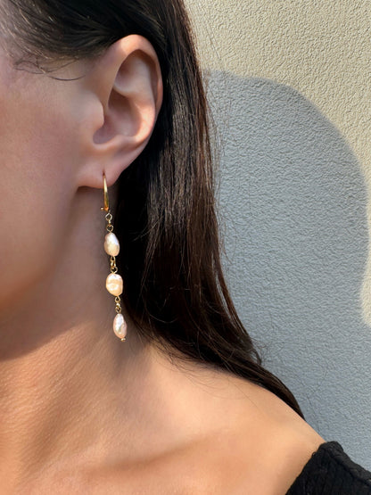 Süßwasserperlenohrringe